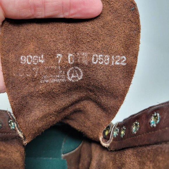 Avonite Hypalon Oil Resistant Dupont Lace Up Leather Boots Kilty 7 Brown Distres - Picture 4 of 16